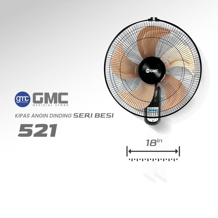 KIPAS ANGIN DINDING WALL FAN GMC 521 Remote - 18 inch Angin Super Kenceng
