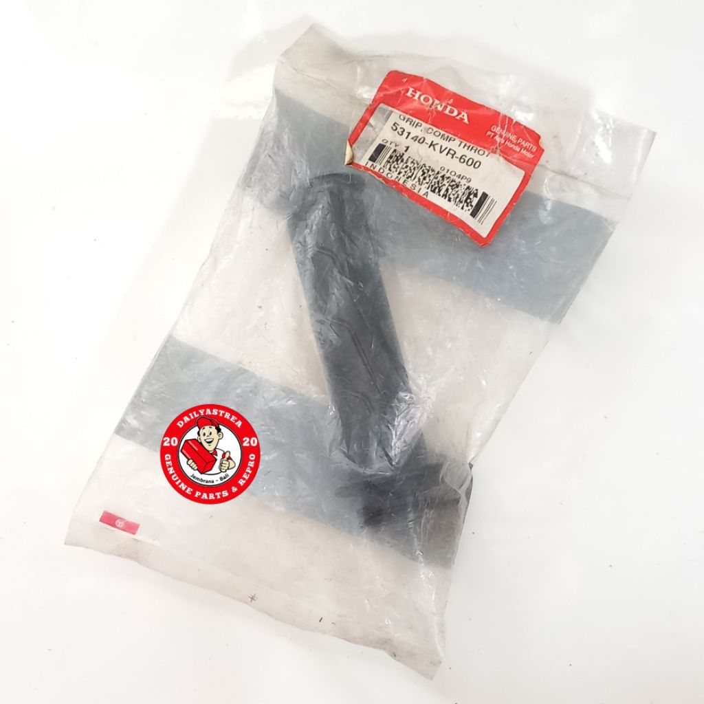 GRIP COMP THROTTLE KARET HANDGRIP SLONGSONG PIPA GAS HONDA REVO 100 ORIGINAL ORI AHM 53140-KVR-600