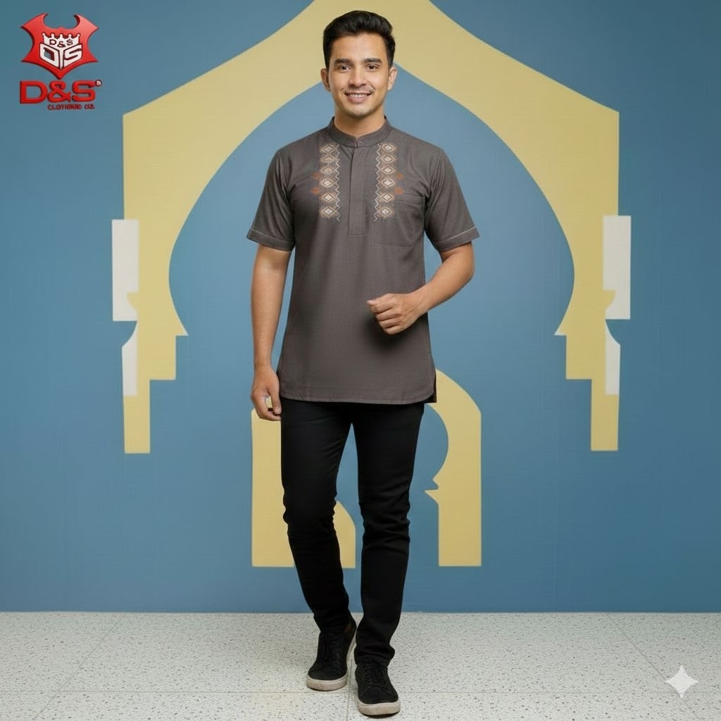 KOKO KAOS ATASAN PRIA MUSLIM BORDIR D&S ART 20,715
