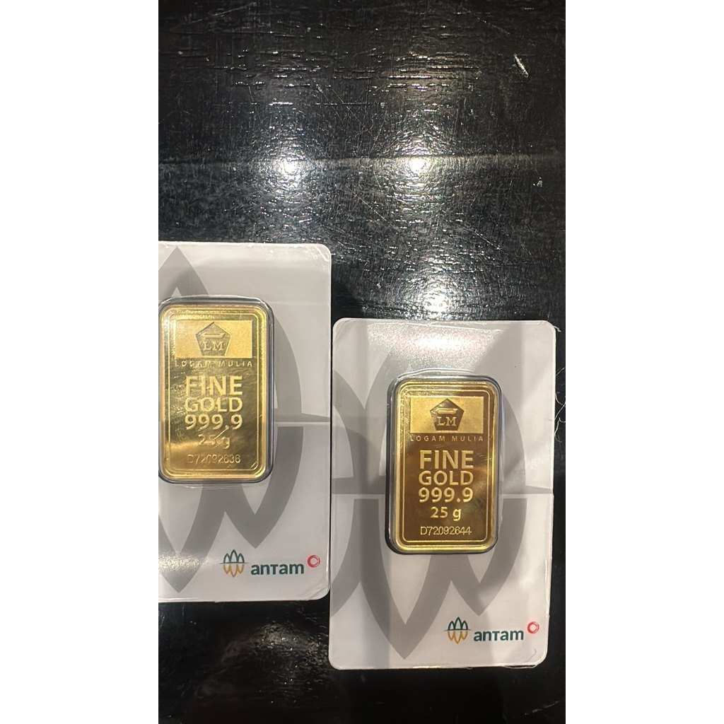 EMAS ANTAM 25 GRAM /FINE GOLD / LOGAM MULIA EMAS ANTAM 25 GRAM Certieye 100& ORIGINAL
