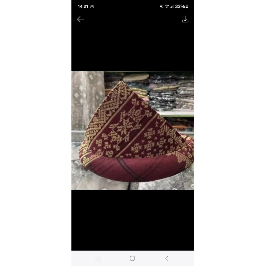 tanjak pengantin songket tenun asli