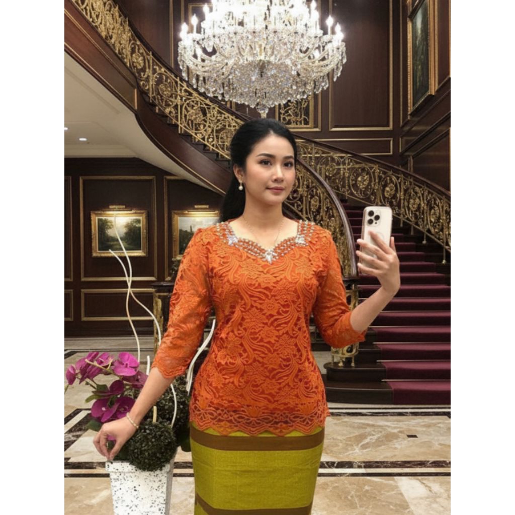 BLUS  PESTA WANITA RENDA PREMIUM