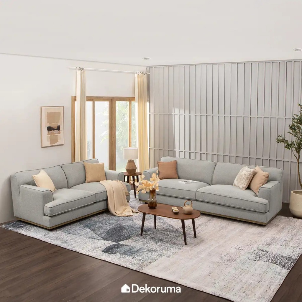 Dekoruma IKUSA Sofa / Sofa Modern Minimalis / Sofa Ruang Tamu - Abu