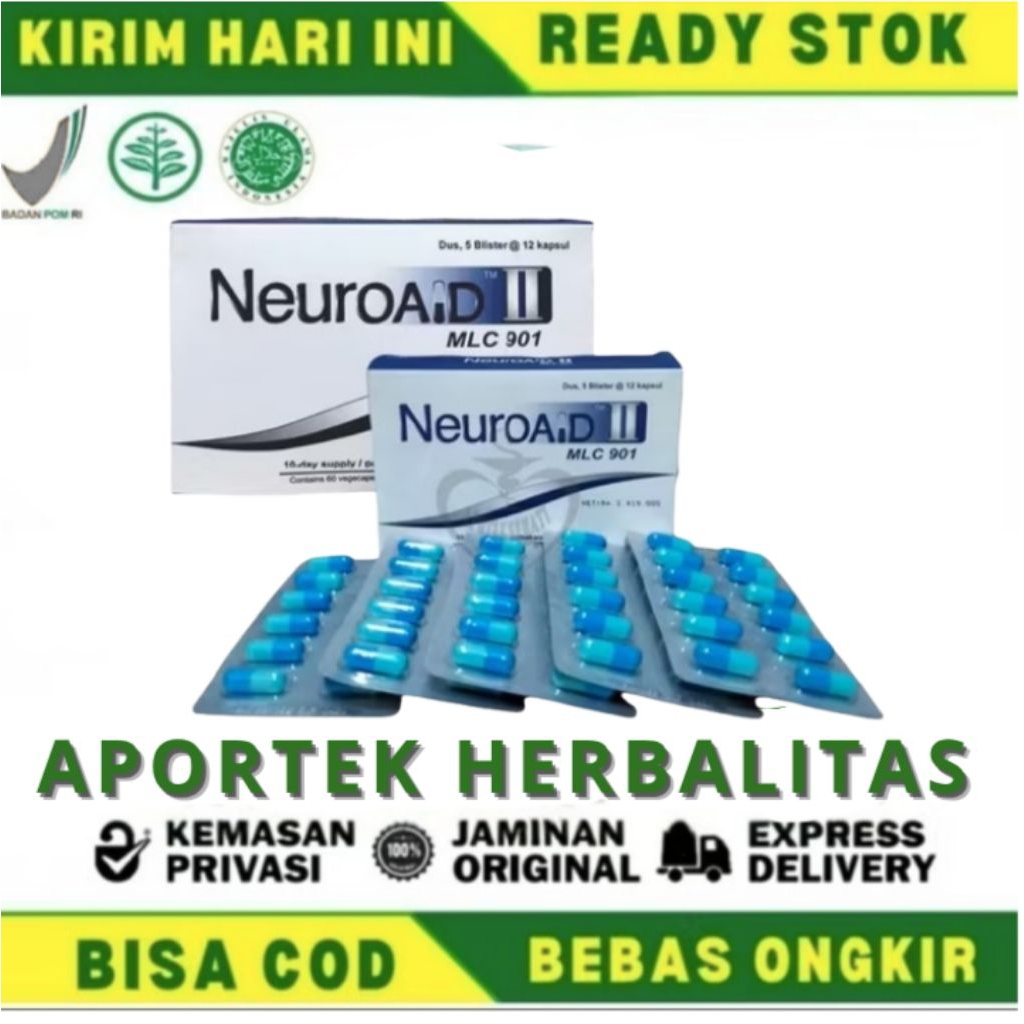 NEUROAID 1 STRIP 12 _ OBAT STROKE  DAN TEKANAN DARAH TINGGI _ NEUROAID ll MLC 901 ORIGINAL _ SUPLEME