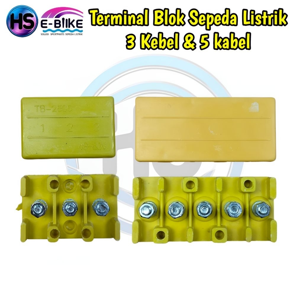 Terminal Blok Sepeda Listrik / Motor Listrik 3 kabel & 5 kabel