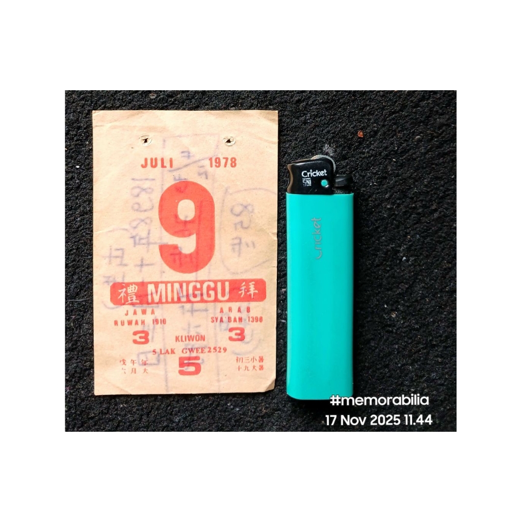 Koleksi Lembar Kalender Mini Tahun 1978