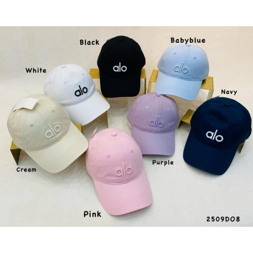 Topi baseball pastel logo bordir depan