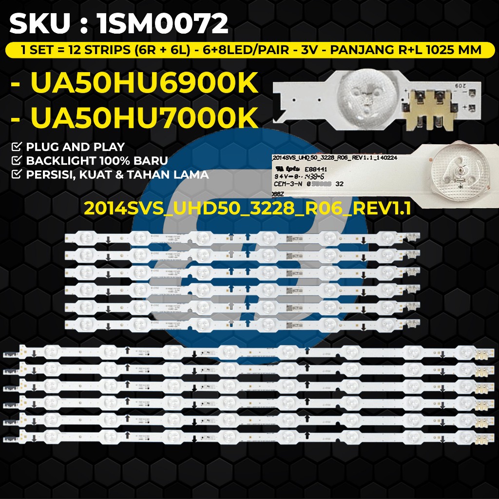 Backlight TV SAMSUNG 50 Inch UA50HU6900 UA50HU7000 2014SVS_UHD50_3228_R06_REV1.1