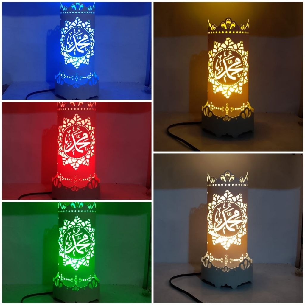lampu hias meja kaligrafi lafadz allah&muhammad