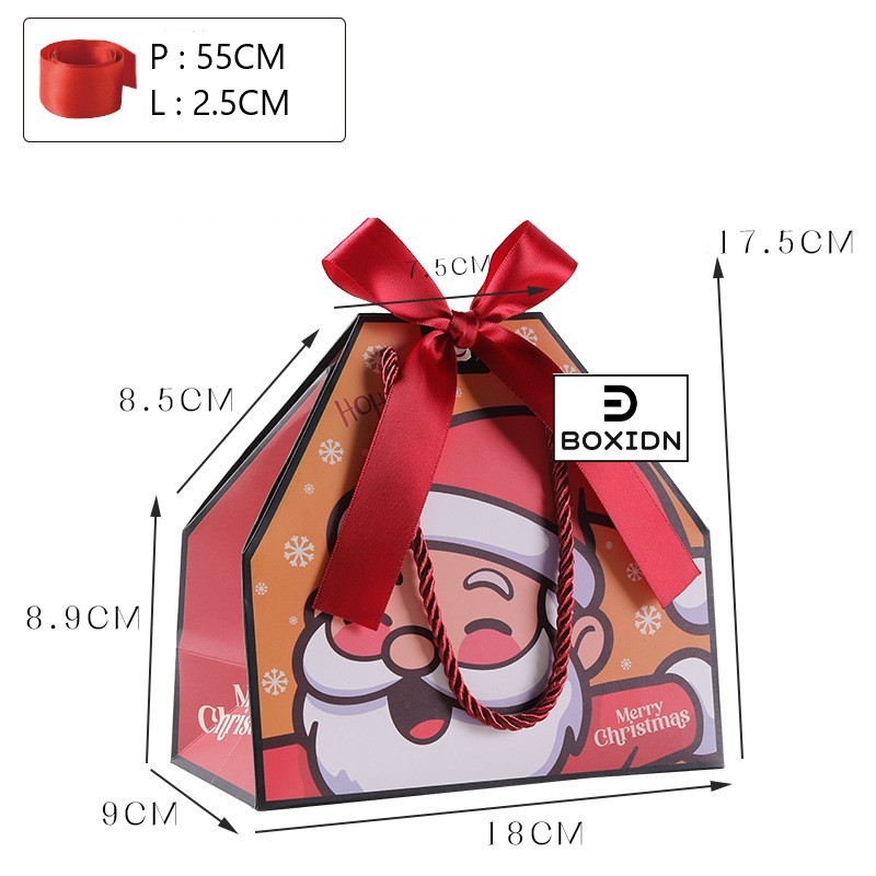 Paperbag natal 2 jar 400ml Box natal 2 jar 400ml Box Natal cookies Box Natal Kuker Box Natal Kue ker