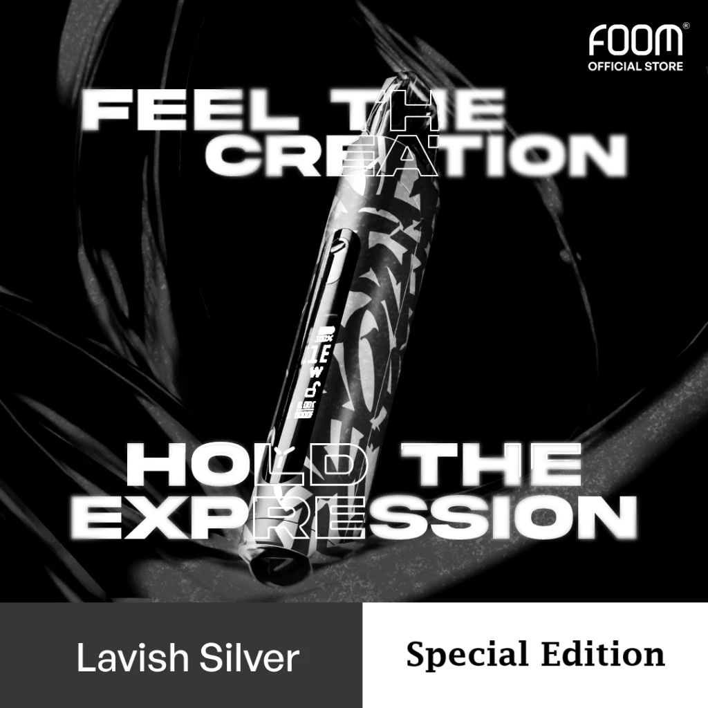 Foom Pod Y Silver Lavish Special Edition Pod Kit Bundling Authentic By Foom x Never Too Lavish