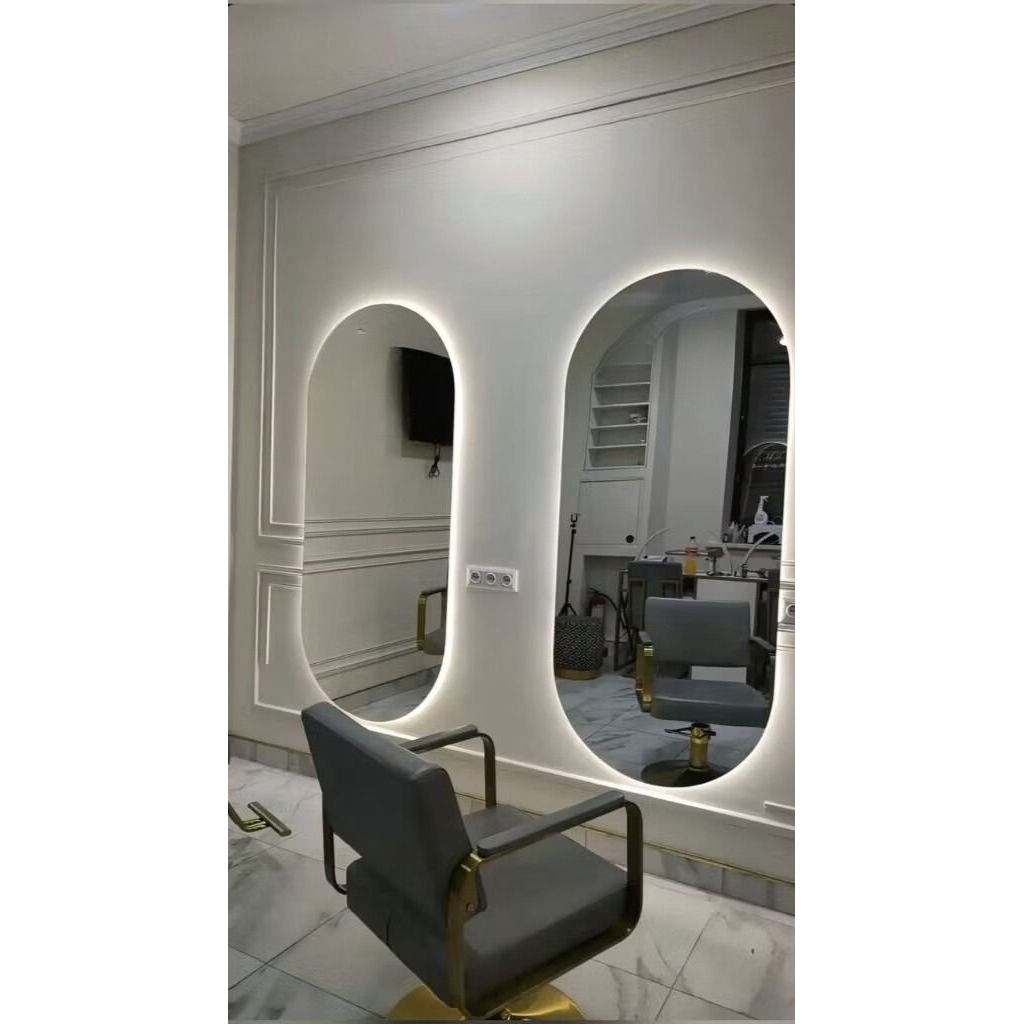 Kaca Cermin Full Body Lampu Led Gantung Wastafel Kamar Mandi Aesthetic Kapsul