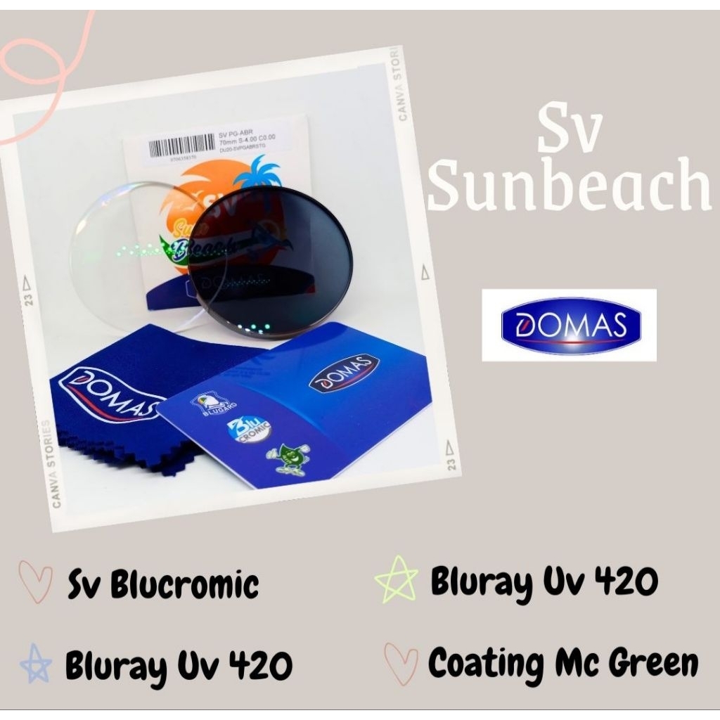lensa kacamata domas bluecromic photocromic anti radiasi blueray