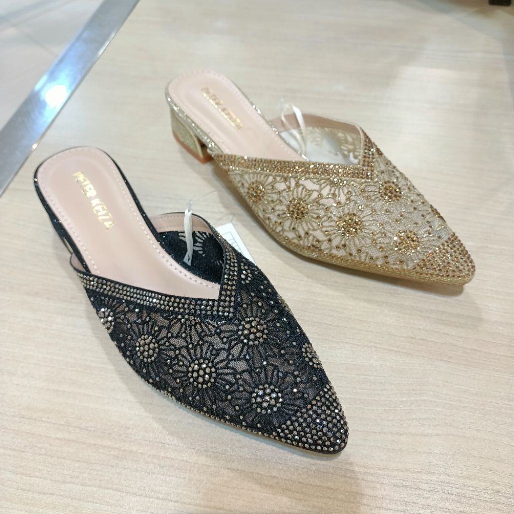 sepatu selop wanita pesta sol 3cm PETER KEIZA original