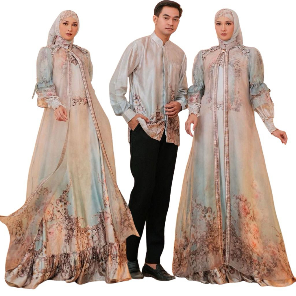 AURAKAY GAMIS DRESS ZUMAROH 7084 SET HIJAB ORI BY AURAKAY