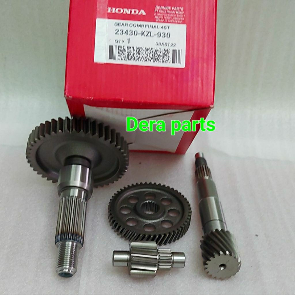 GEAR/ GIGI GARDAN SET CVT ( AS PULI/ GIGI RASIO SET/ GIGI AS RODA BELAKANG) BEAT FI/ SCOOPY FI/ SPAC