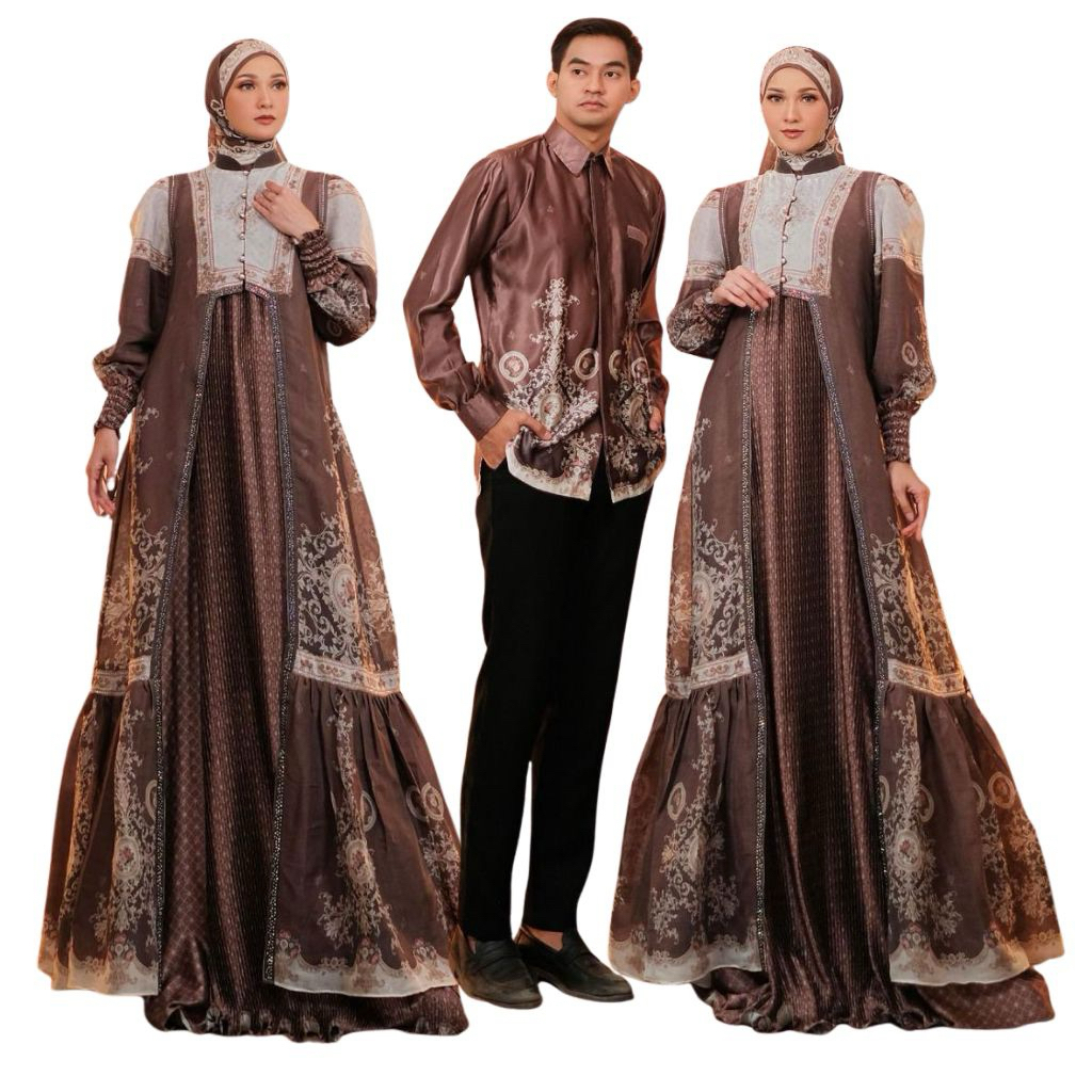 AURAKAY GAMIS DRESS FATIMAH 7125 SET HIJAB ORI BY AURAKAY