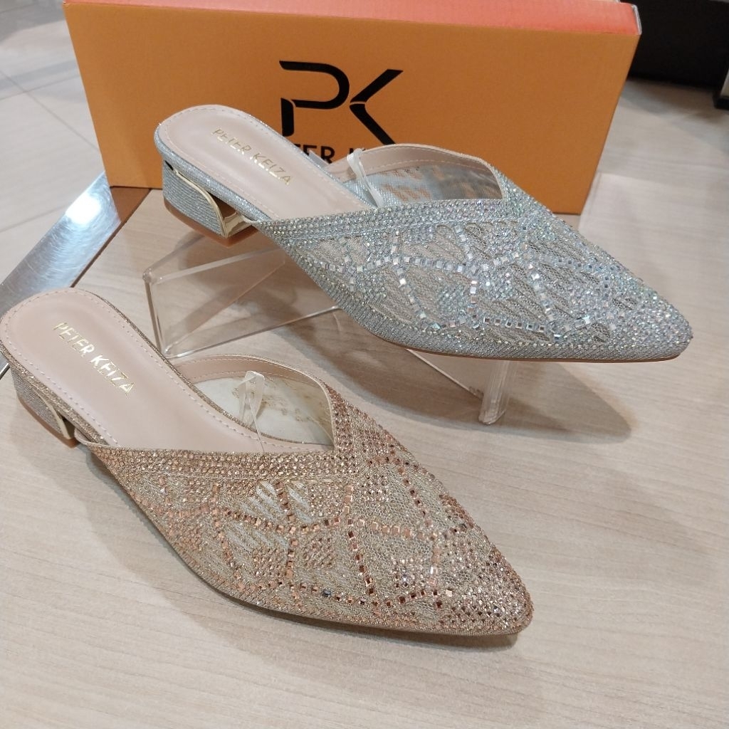 PETER KEIZA‼️sepatu wanita selop pesta heels 3cm ori