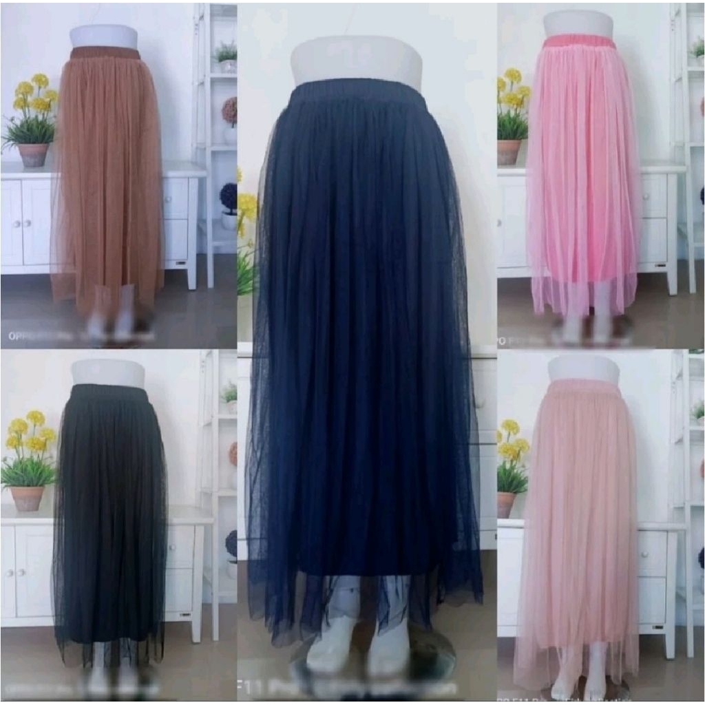 rok tutu polos tile dewasa premium