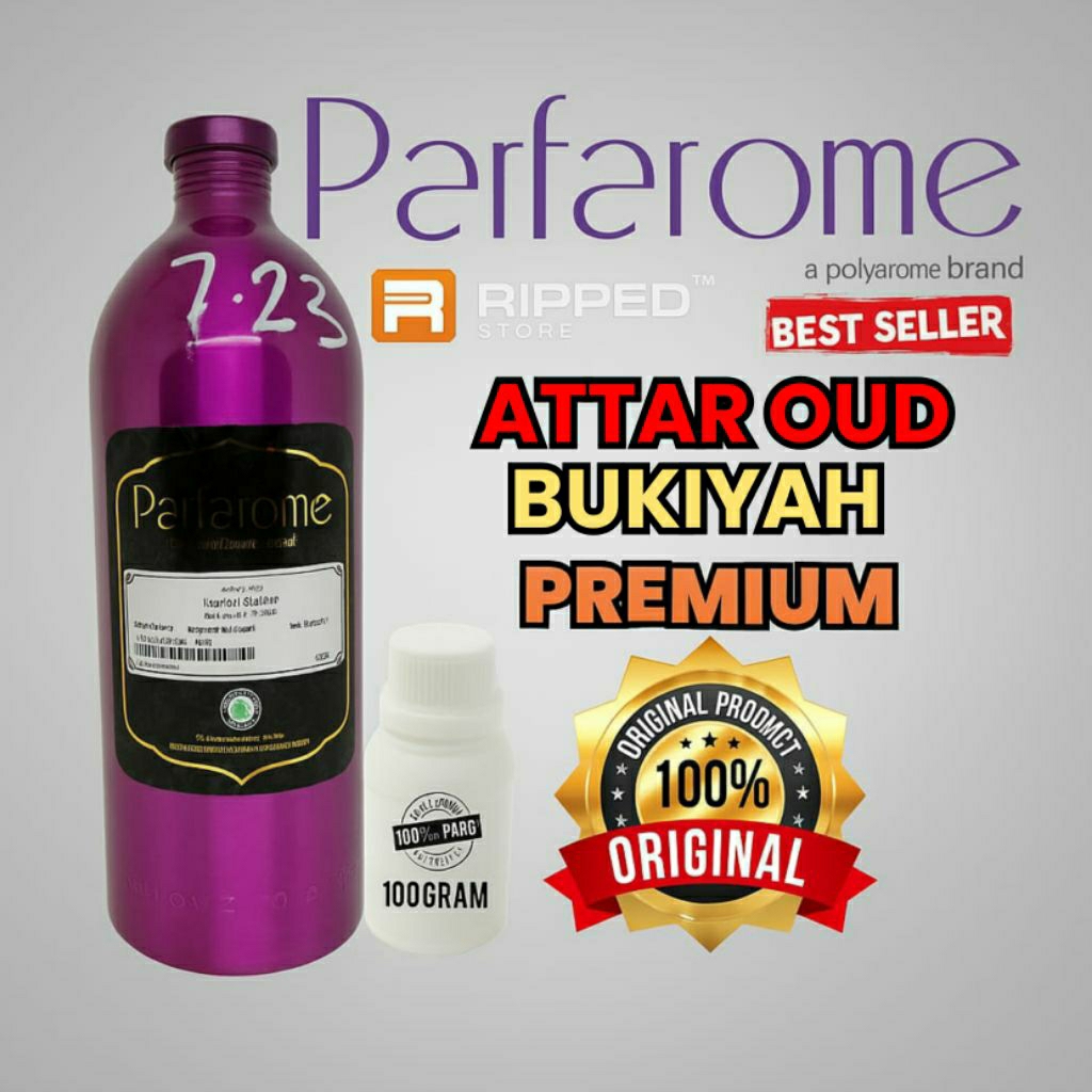 100ml Bibit Parfum Murni Attar Oud Bukiyah Premium Original Parfarome