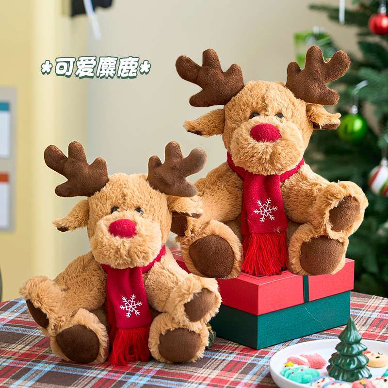 (1PCS) Boneka rusa natal boneka deer natal pajangan rusa natal pajangan natal 2025