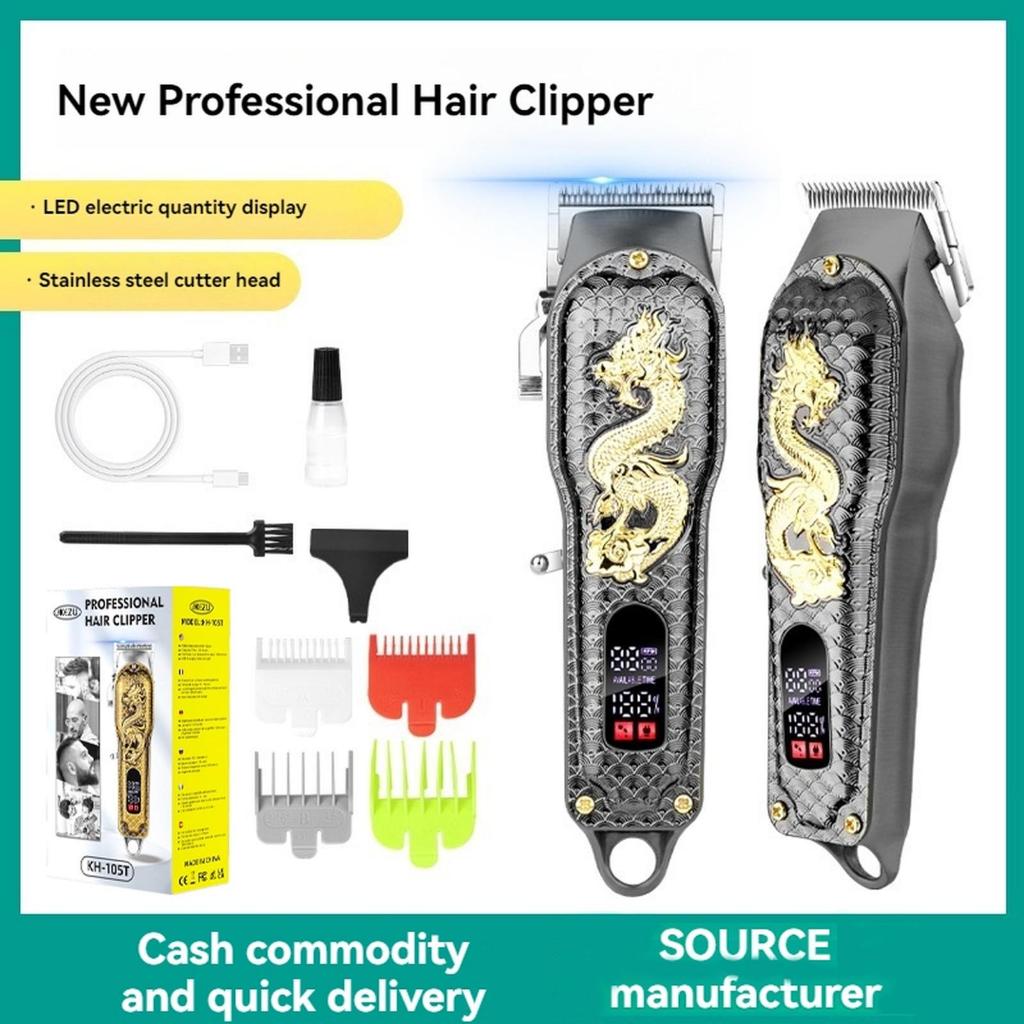 Alat Cukur Rambut Elektrik Hair Clipper Alat Potong Rambut Cliper Rambut Naga Emas Cordless Professi
