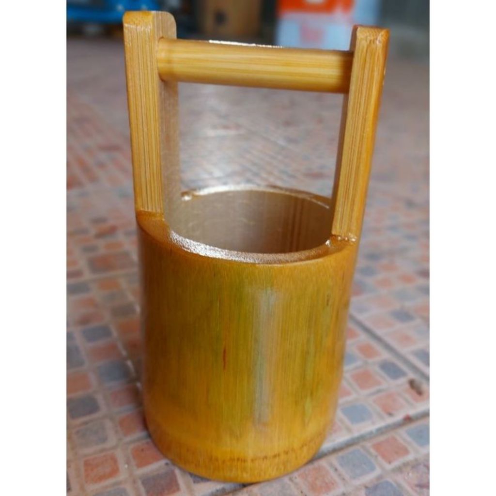 Kerajinan ember bambu minimalis dekorasi akuarium