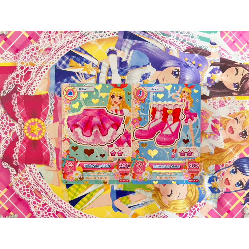 Kartu Aikatsu Ichigo Hoshimiya Pink Stage Skirt Shoes Seri 1 Angely Sugar Original Langka Rare Offic