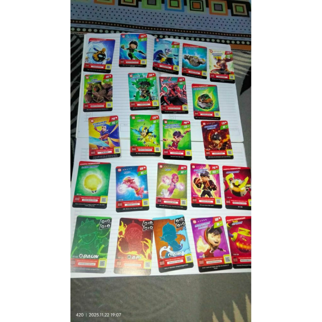 Kartu choki choki boboiboy Galaxy card