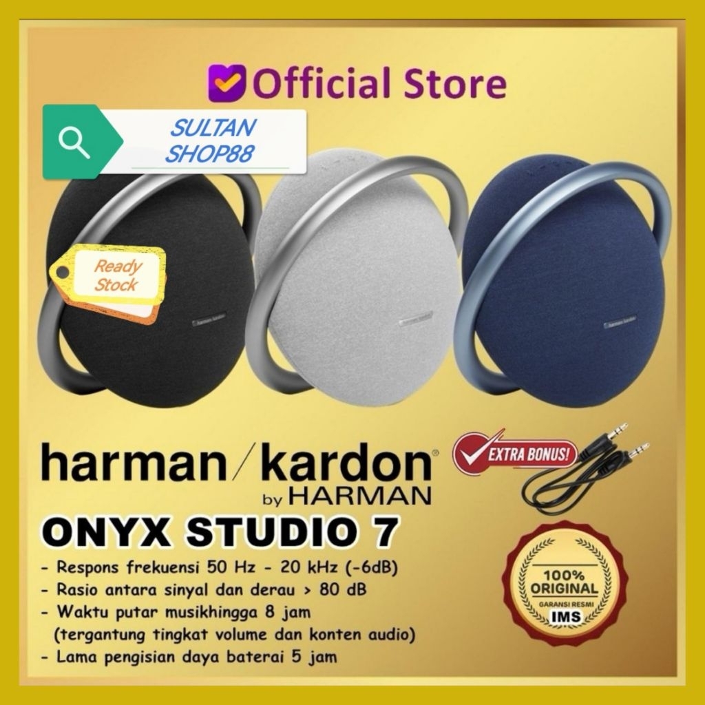 HARMAN KARDON ONYX STUDIO 7 BLUETOOTH SPEAKER PORTABLE I HARMAN KARDON ONYX STUDIO 7 GARANSI RESMI I
