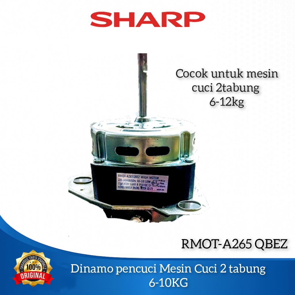 Dinamo Pencuci Mesin Cuci Sharp 2 Tabung 6–10 Kg original motor Wash