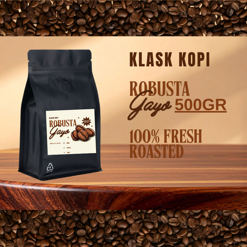 Kopi Robusta Gayo Dark Roast 500 Gram Fresh Roasted