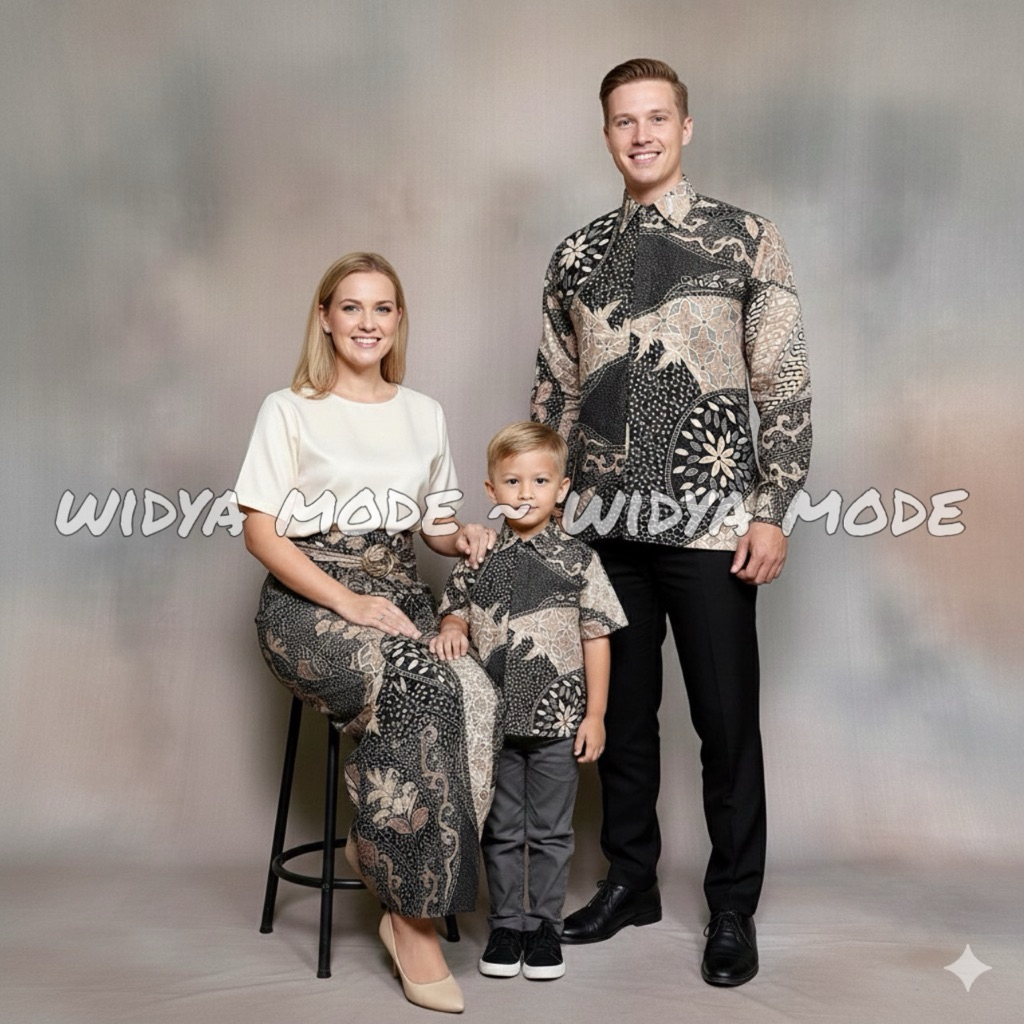 SR MOCCA - Batik Couple Keluarga Modern Batik Couple Ayah Dan Anak Laki-Laki Batik Couple Kondangan 