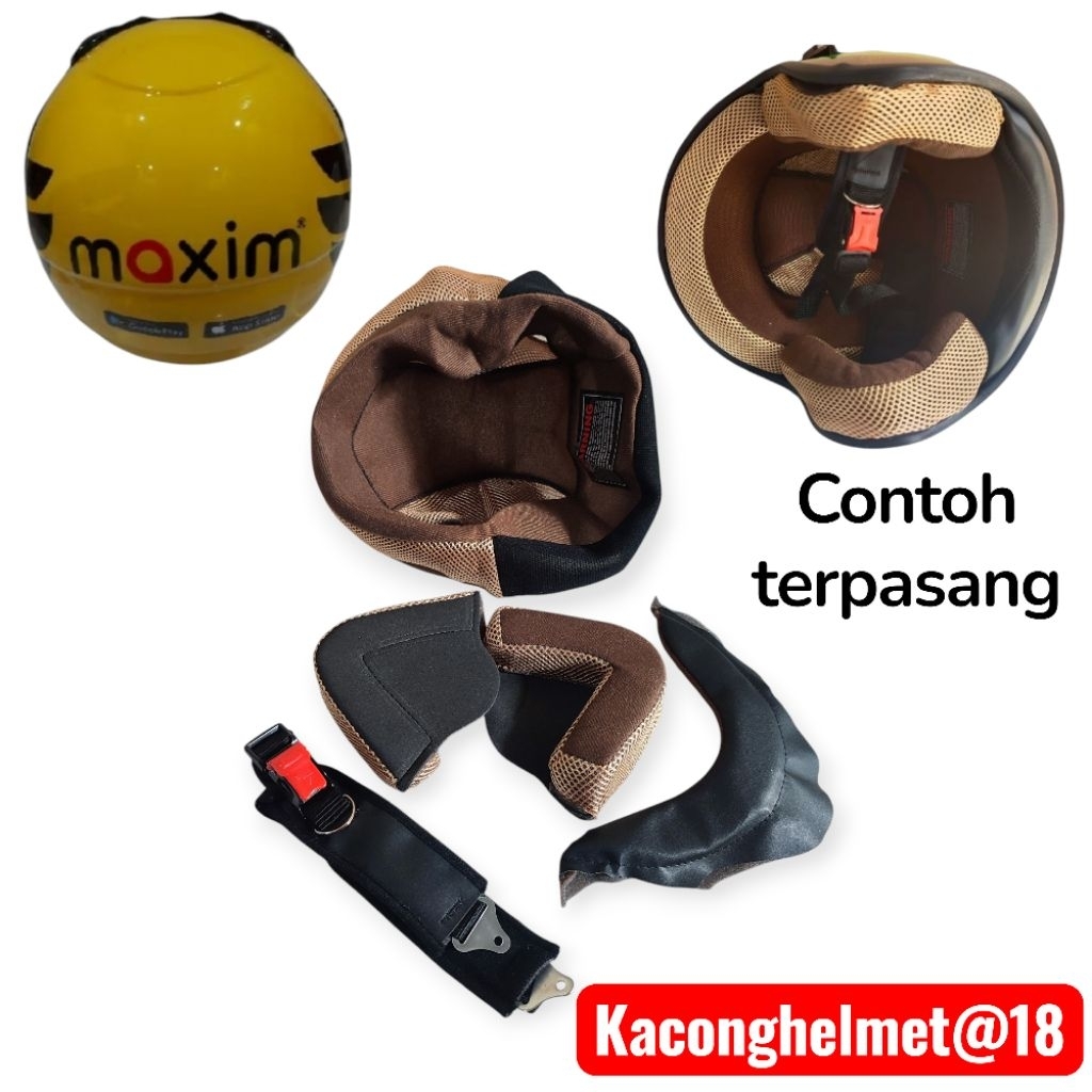 Busa Helm MAXIM Busa Fullset Spon Daleman helm Maxim Komplit
