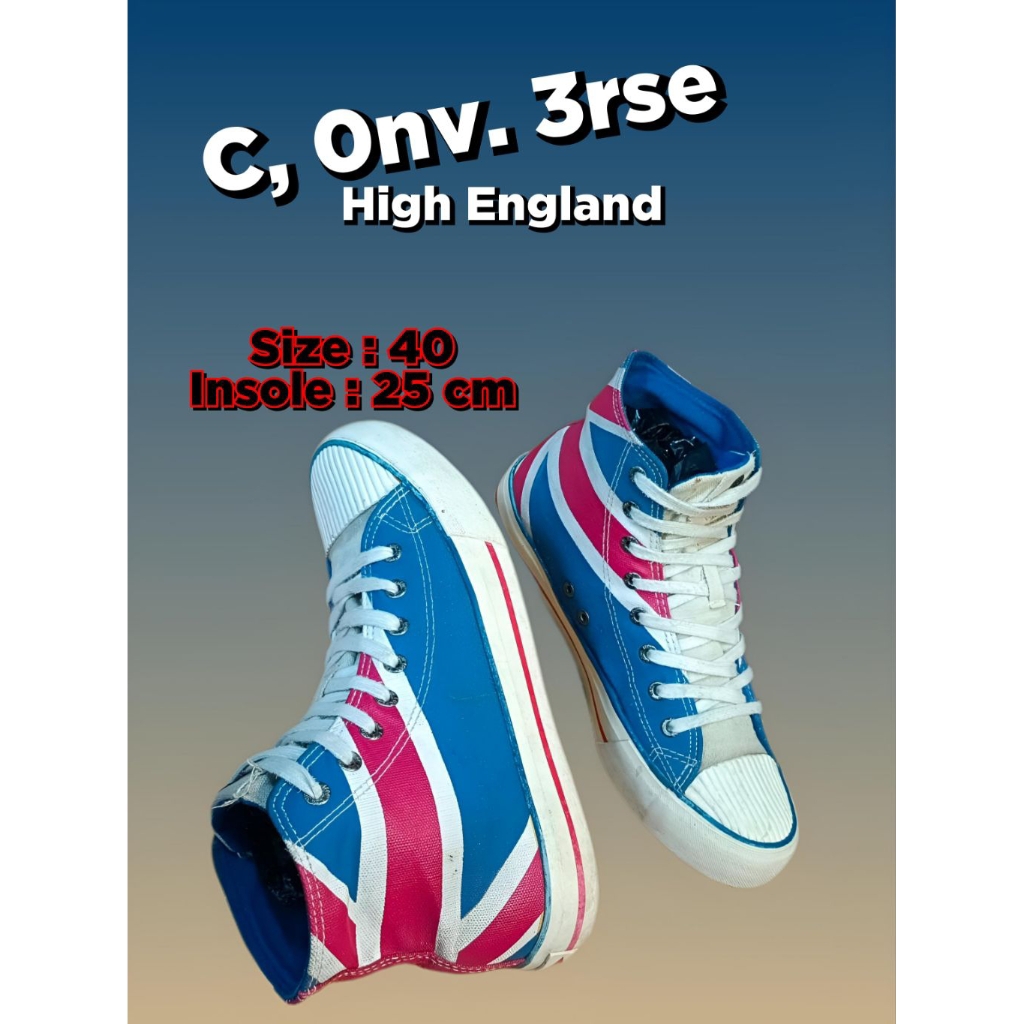 sepatu sneaker/casual pria dan wanita ADA MINUS SOBEK SEDIKIT DI BAGIAN KANAN TP GK NGARUH "CONVERSE