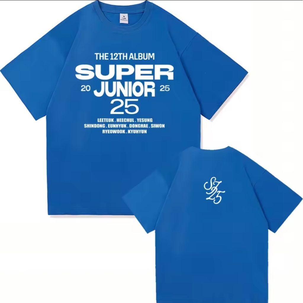 TSHIRT UNOFFICIAL SUPER JUNIOR 25 SJ25 KAOS SHINDONG SIWON KYUHYUN RYEOWOOK YESUNG DONGHAE EUNHYUK H