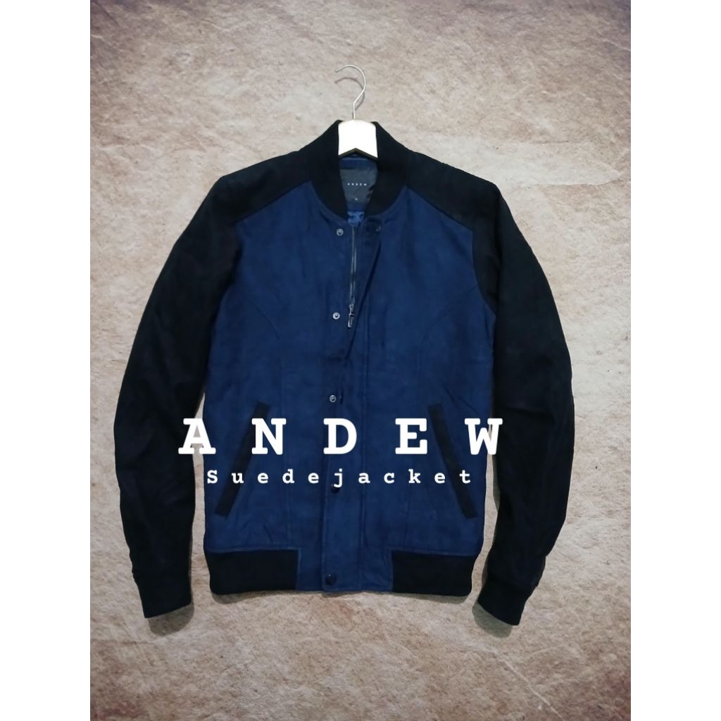 Jaket casual keren ANDEW bahan suede bekas pakai