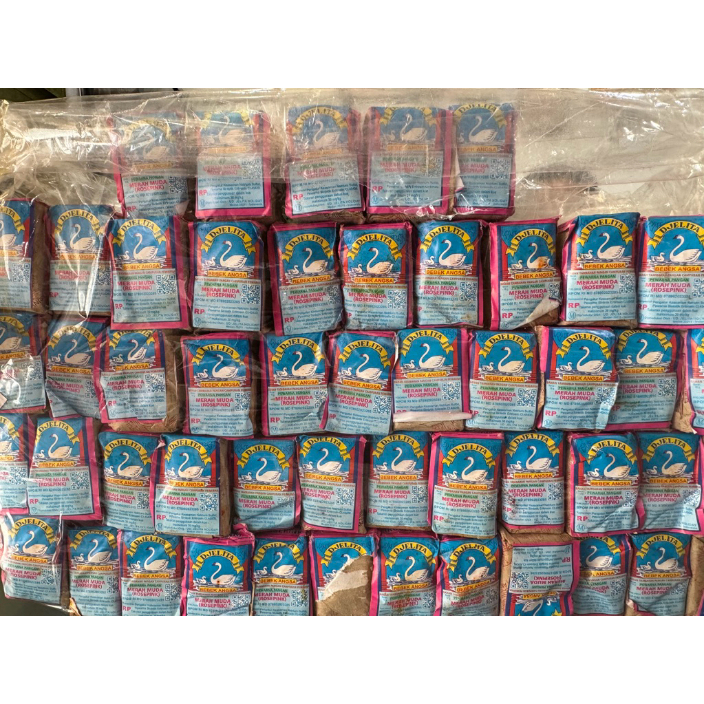 Pewarna makanan batangan cap bebek angsa warna rosepink (merah muda) / Gincu batangan cap Djelita / 