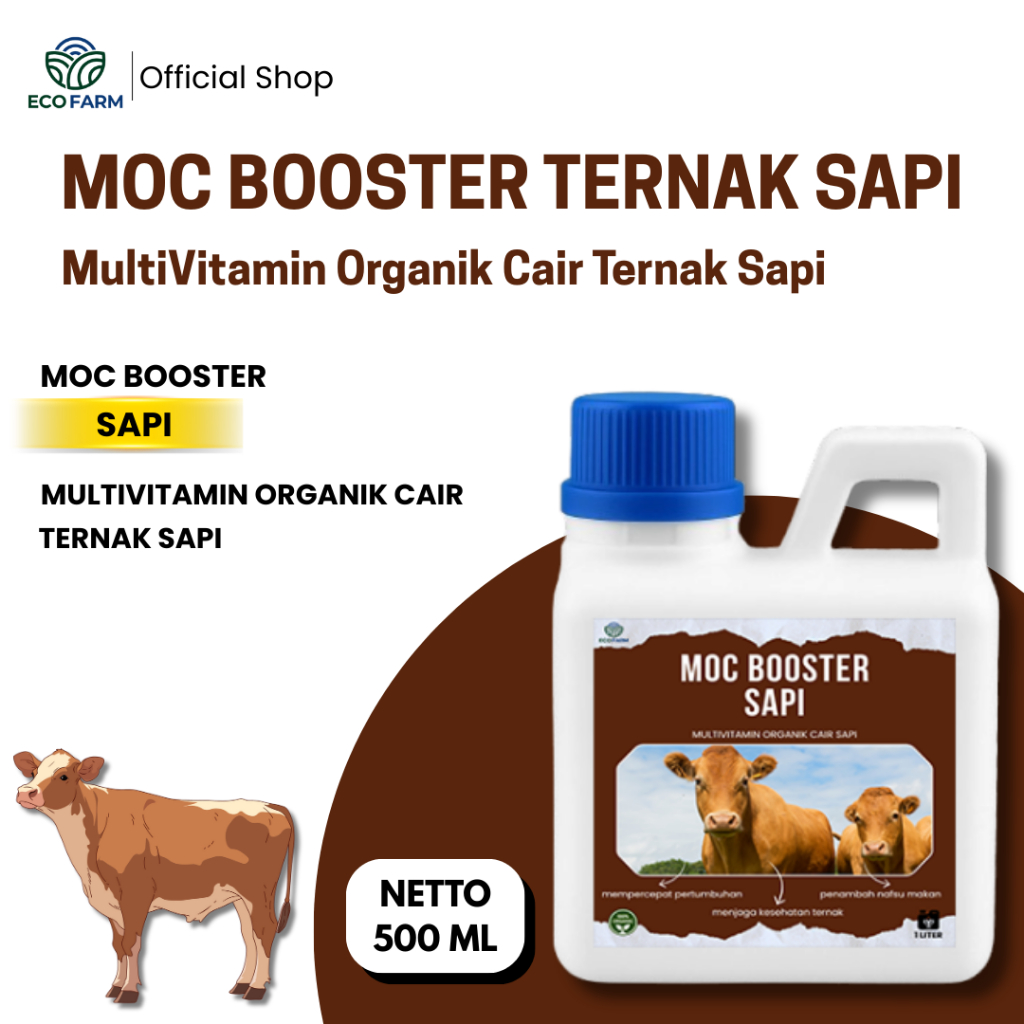MOC Vitamin Ternak Organik Penggemuk Sapi Meningkatkan Nafsu Makan sapi, memepercepat pertumbuhan sa
