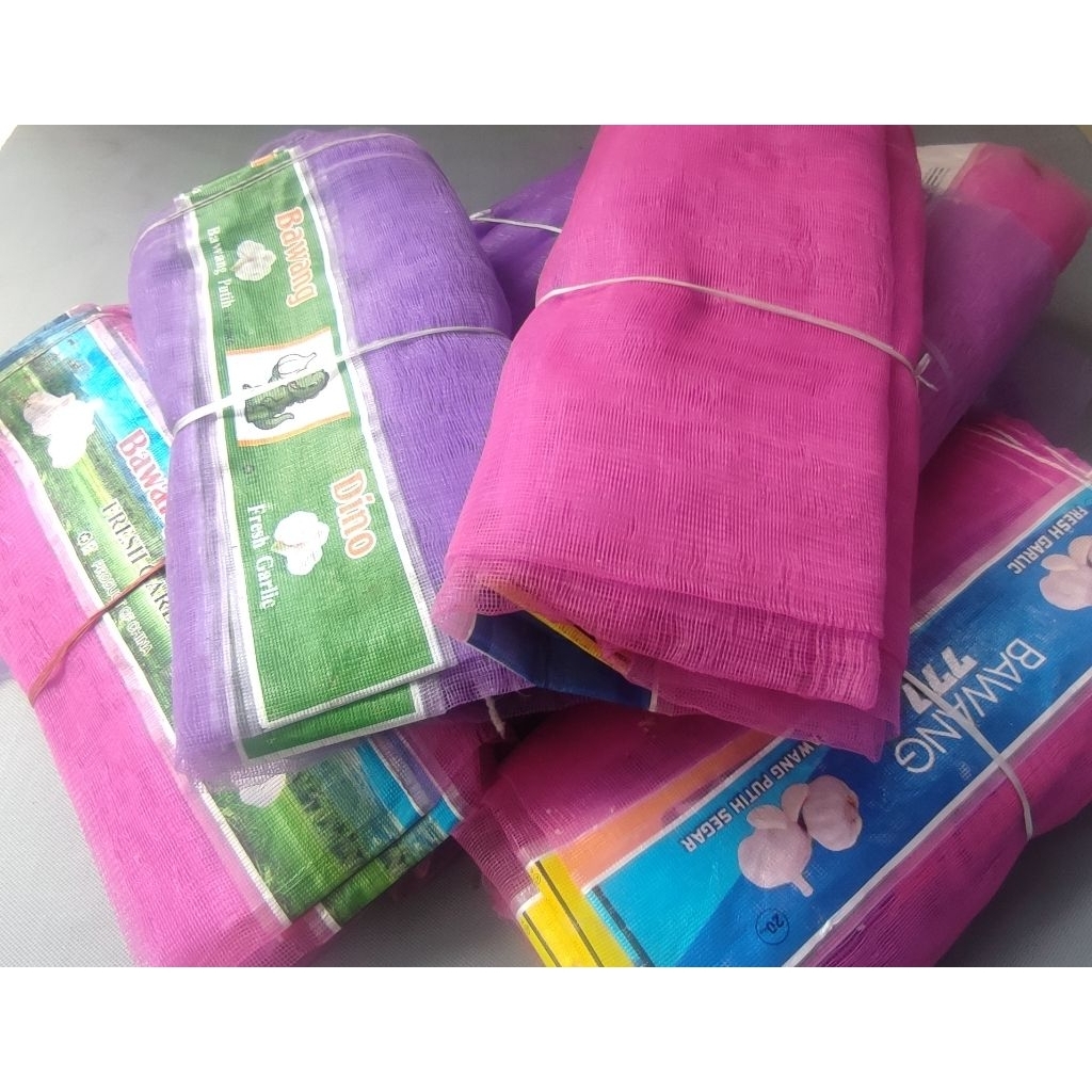 Brongsong Buah Waring Kelengkeng Karung Bekas Bawang Putih