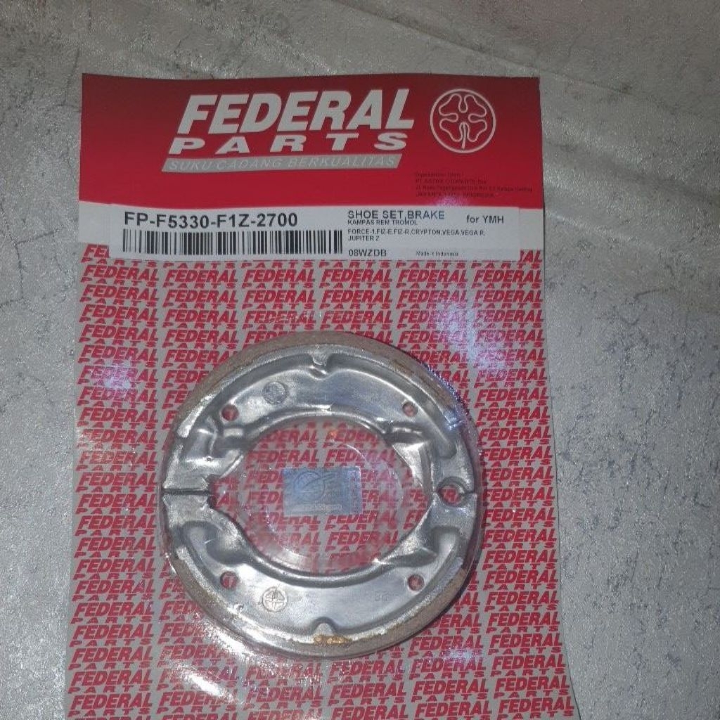 kampas rem tromol belakang force1 jupiterz federal part