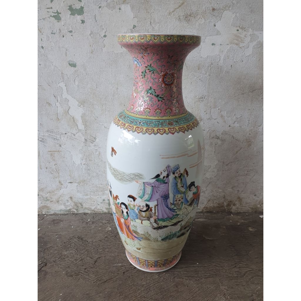 guci cina antik tinggi 62 cm