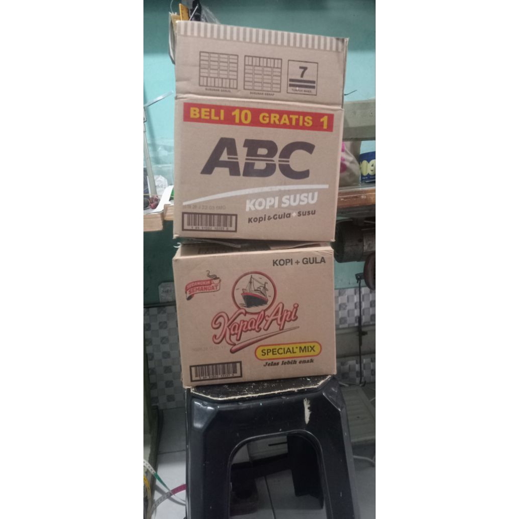 KARDUS BEKAS KOPI KAPAL API / KOPI ABC / KARDUS BEKAS / KARDUS PACKING / KARDUS PRAKARYA