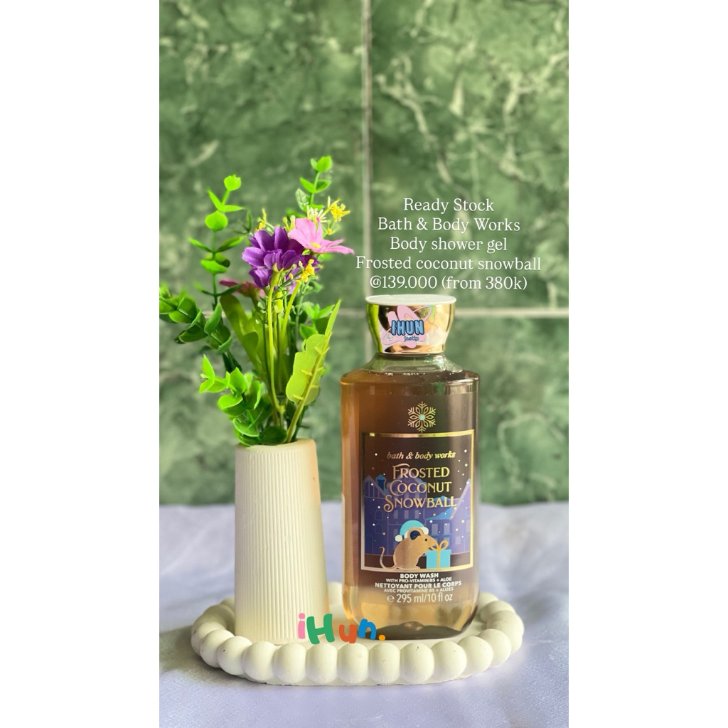 bath & body works bbw body shower gel frosted coconut snowball