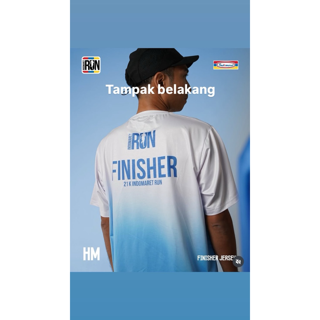 Kaos/Jersey Finisher HALF MARATHON 21K Indomaret Run 2025 Ukuran L