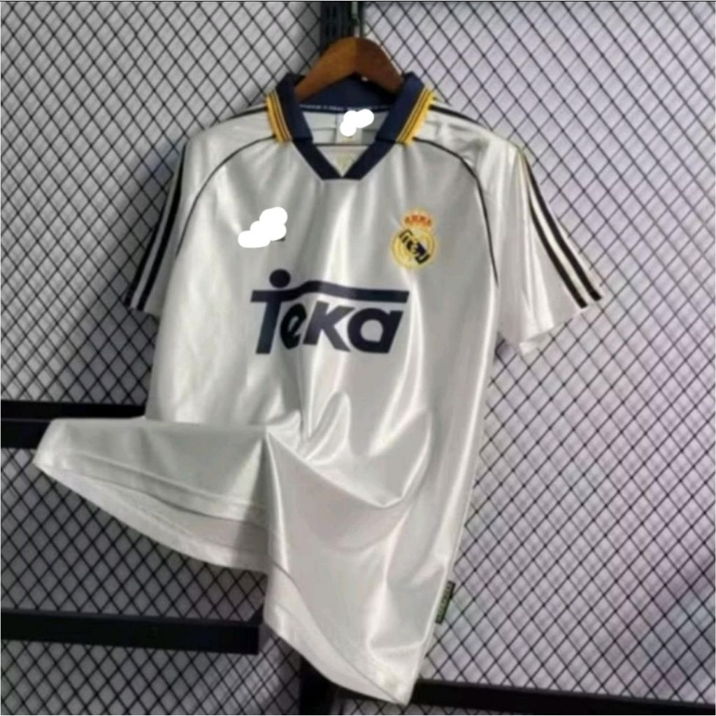 Jersey Kaos Baju Sepak Bola Real Madrid Madridista Home Away 3rd Third Putih White Teka Retro Klasik