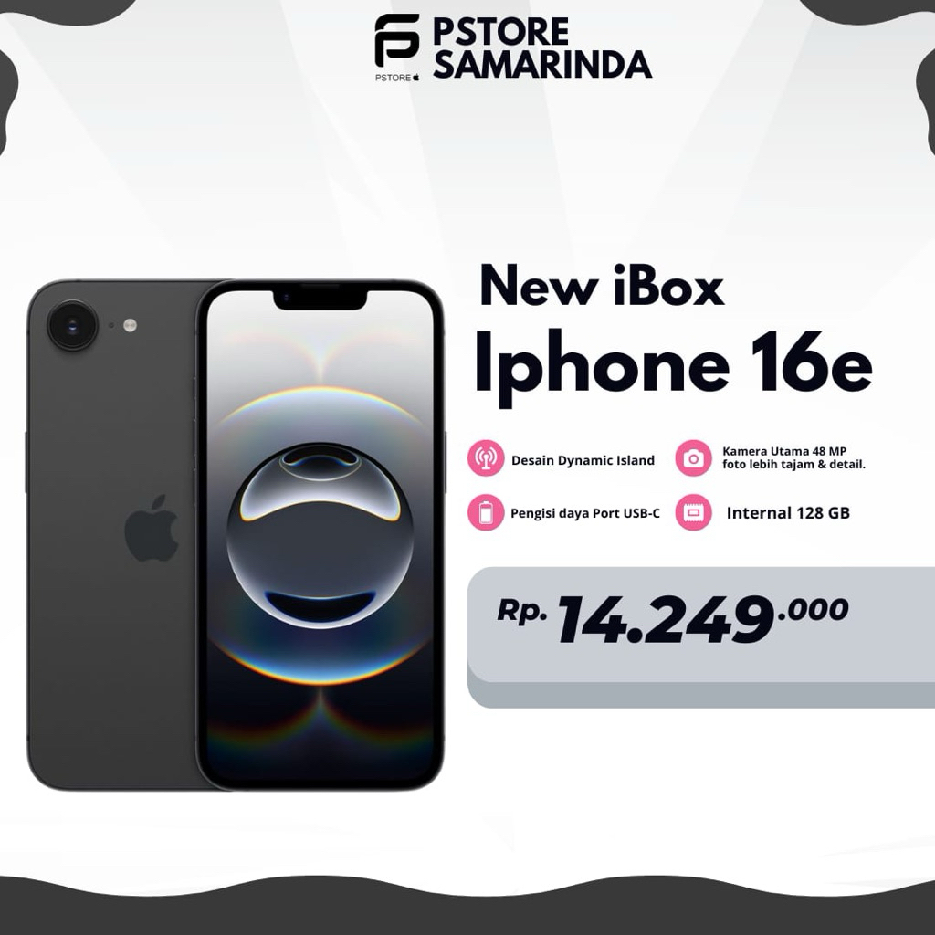 iphone 16e New iBox Kapasitas 128GB