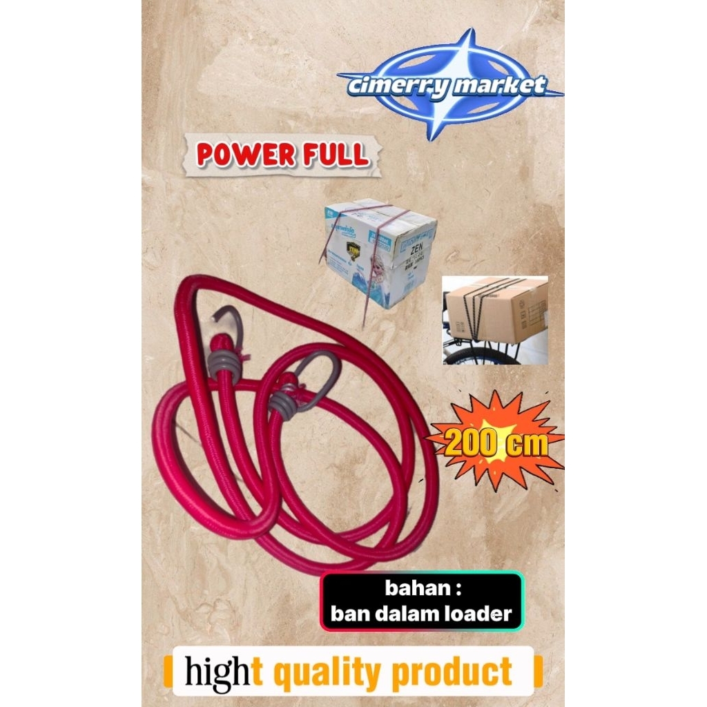 tali karet pengikat barang² meter tali bagasi motor mobil high quality