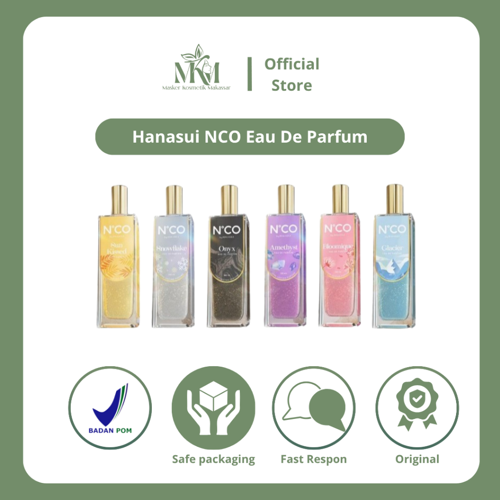 [MaskerMksr] Hanasui NCO Eau De Parfume 6 Varian | Onyx | Snowflake | Glacier | Sun Kissed | Amethys