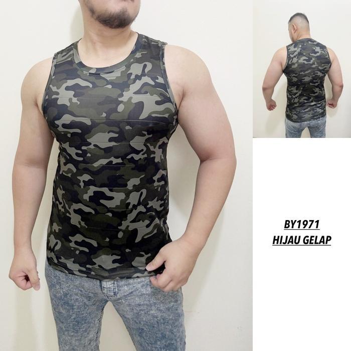 { BISA COD } Singlet gym fitness kaos ARMY LORENG CAMO DISTRO